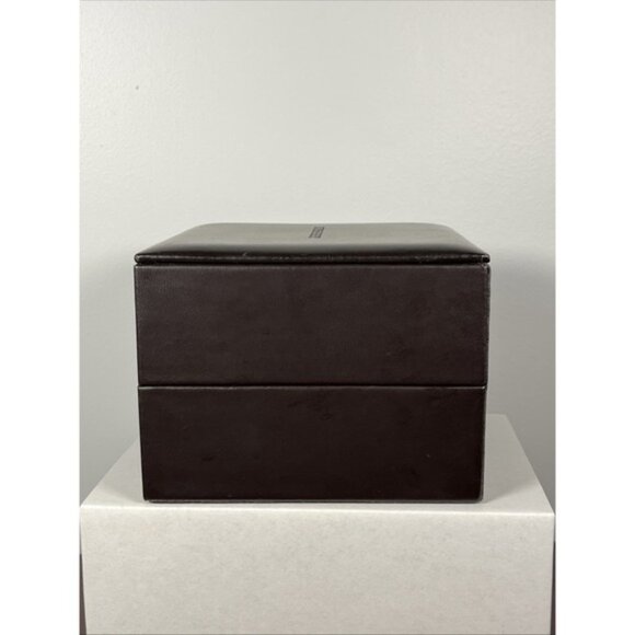 Burberry Faux Leather Watch Jewelry Box Brown Empty Box ONLY 5inch x 5inch x 3.7 - Picture 7 of 8